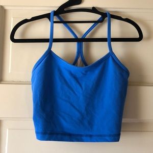 Bright Blue Lululemon Crop Top Sports Bra